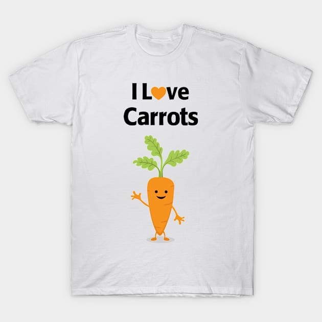 I Love Carrots T-Shirt by MonkeyTshirts